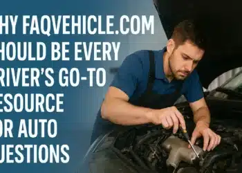 Why Faqvehicle .Com Should Be Every Driver’s Go-To Resource For Auto Questions 4 Mechanic Repairing A Car Engine With Text Overlay Promoting Faqvehicle .Com As A Trusted Resource For Auto Faqs And Car Maintenance Tips