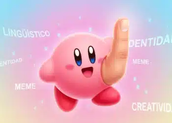 The Enigmatic Appeal Of Kirby Dedo: An Expert Analysis Of Digital Identity, Linguistic Blending, And Pop Culture Mashups 6 Kirby Dedo Illustration: A Pink Kirby Character With A Cartoonishly Large, Realistic Finger (Dedo) In The Foreground, Against A Pastel Background With Words Like 'Identidad' And 'Meme'.