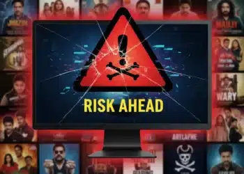 🎬 The Hidden Costs Of Movierulz3: Why Piracy Is A Dangerous Download 4 Warning Sign On A Screen About Movierulz3 Risks And Illegal Content.