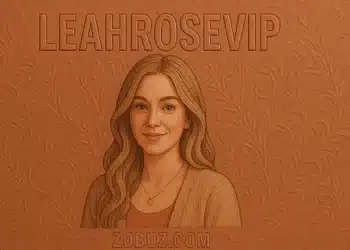 Portrait Of Leahrosevip With Embossed Terracotta Design And Zobuz.com Branding At The Bottom Center, 16:9 Aspect Ratio