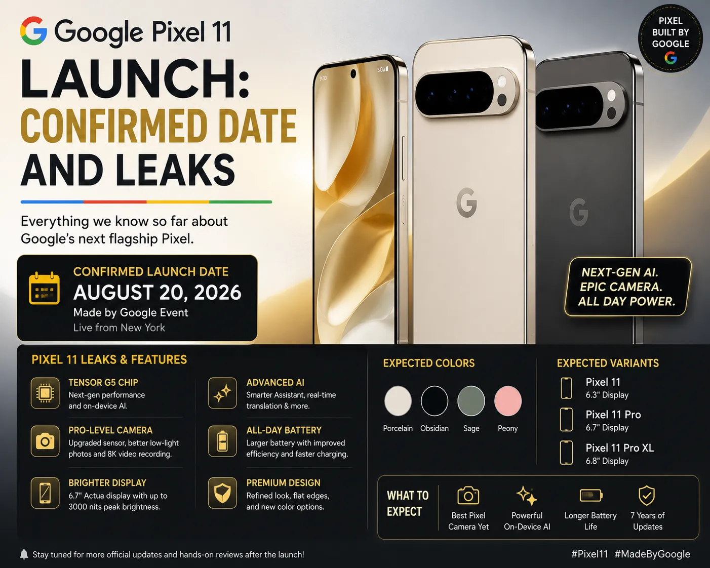 Google Pixel 11 Is Coming August 12—Here’s What Is Confirmed and What Is Still a Rumor