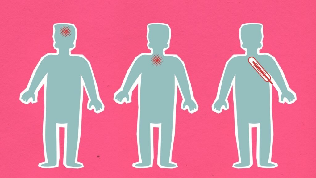 Oropouche virus and biting midge illustration for health awareness. practical detail